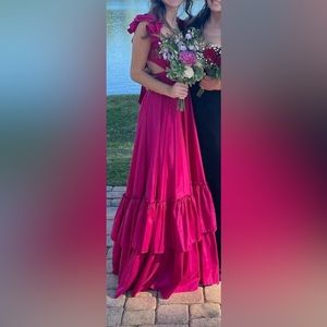 hot pink macduggal gown